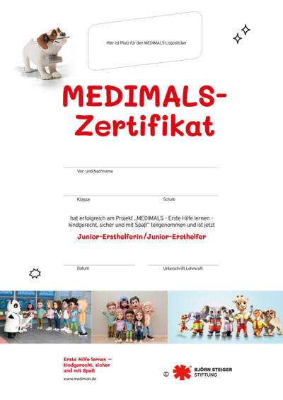 MEDIMALS Zertifikat Preview